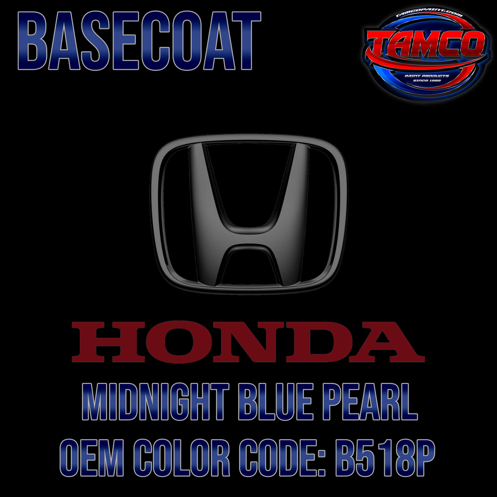 HONDA  MIDNIGHT BLUE PEARL  OEM BASECOAT