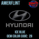 Hyundai Ice Blue code 2B Amerflint