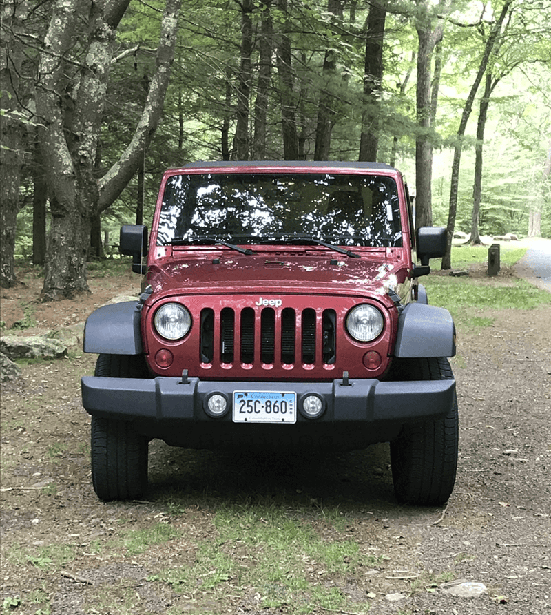 Deep Cherry Red Crystal Pearl Jeep Wrangler