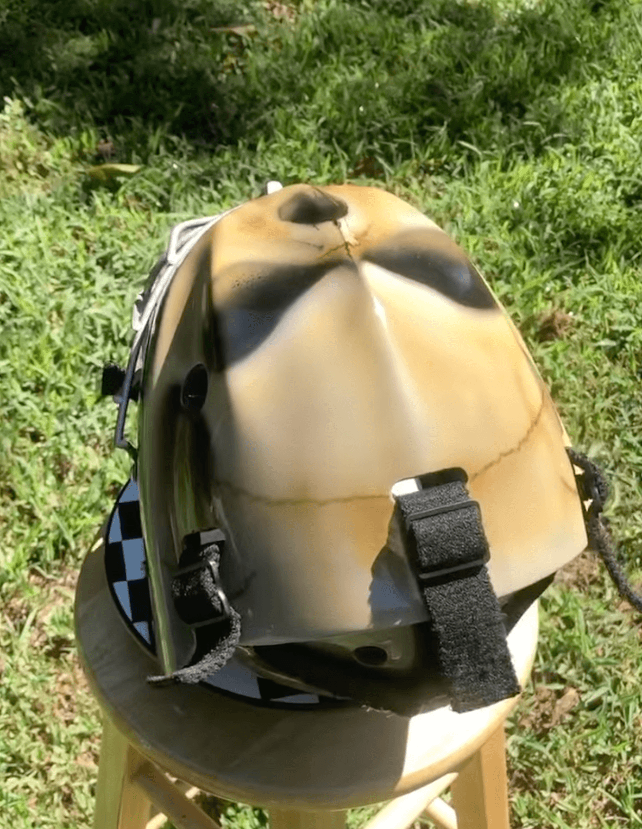 Tamco Paint Tamco Intensities and Butterscotch Schnapps Pearl on Hockey Helmet