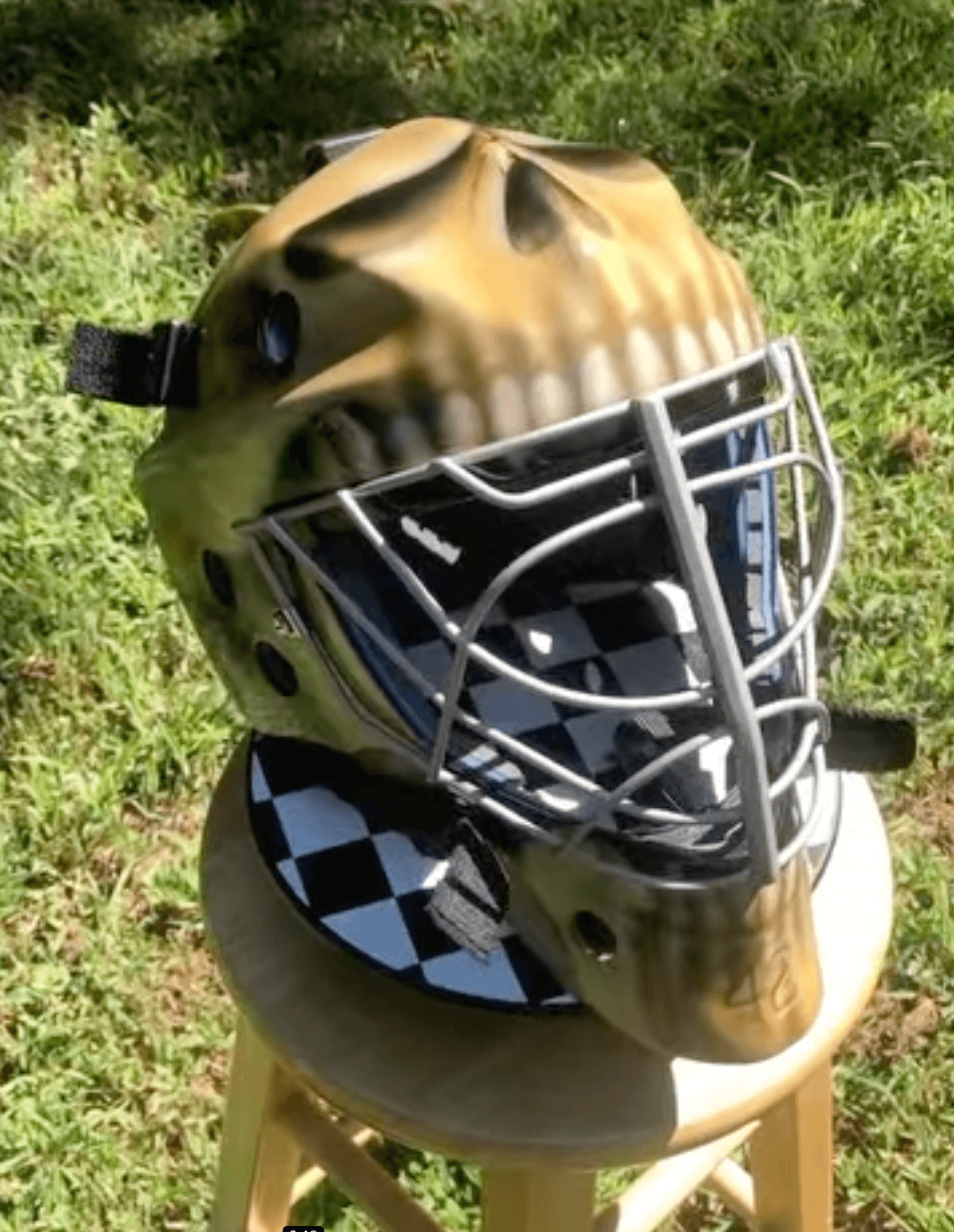 Tamco Paint Tamco Intensities and Butterscotch Schnapps Pearl on Hockey Helmet