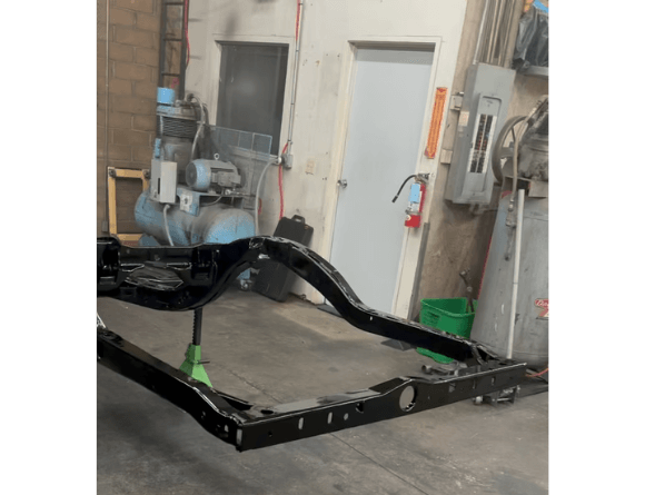 Tamco Paint Jet Black Basecoat on 1964 Cadillac Coupe De Ville Chassis