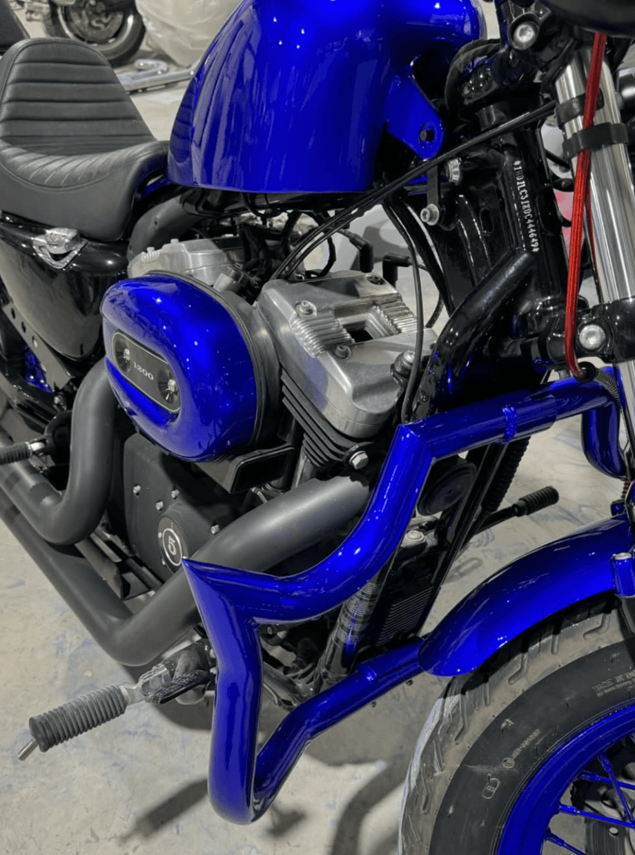 Tamco Paint Kandy Killa Blue Candy Concentrate on Harley-Davidson Sportster