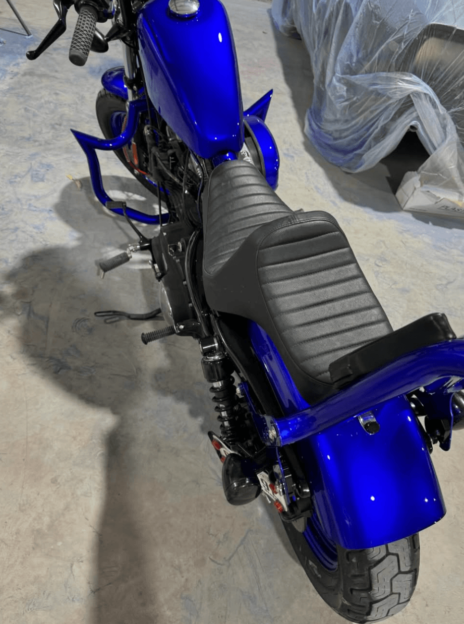 Tamco Paint Kandy Killa Blue Candy Concentrate on Harley-Davidson Sportster