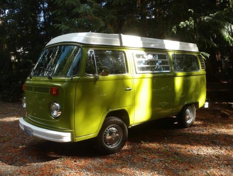 Volkswagen Sage Green Mini Bus