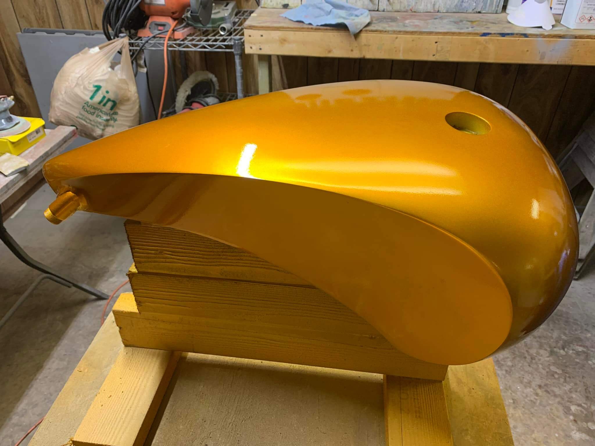 Tamco Paint Lemonade Candy Concentrate on Motorcycle Parts