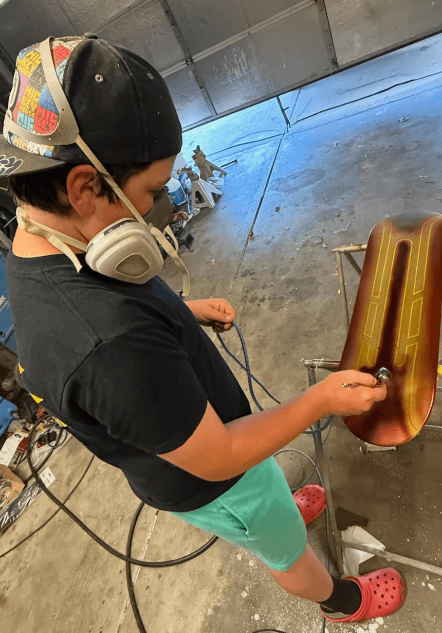Tamco Paint Lemonade and Sarsaparilla Candy Concentrate on Skateboard