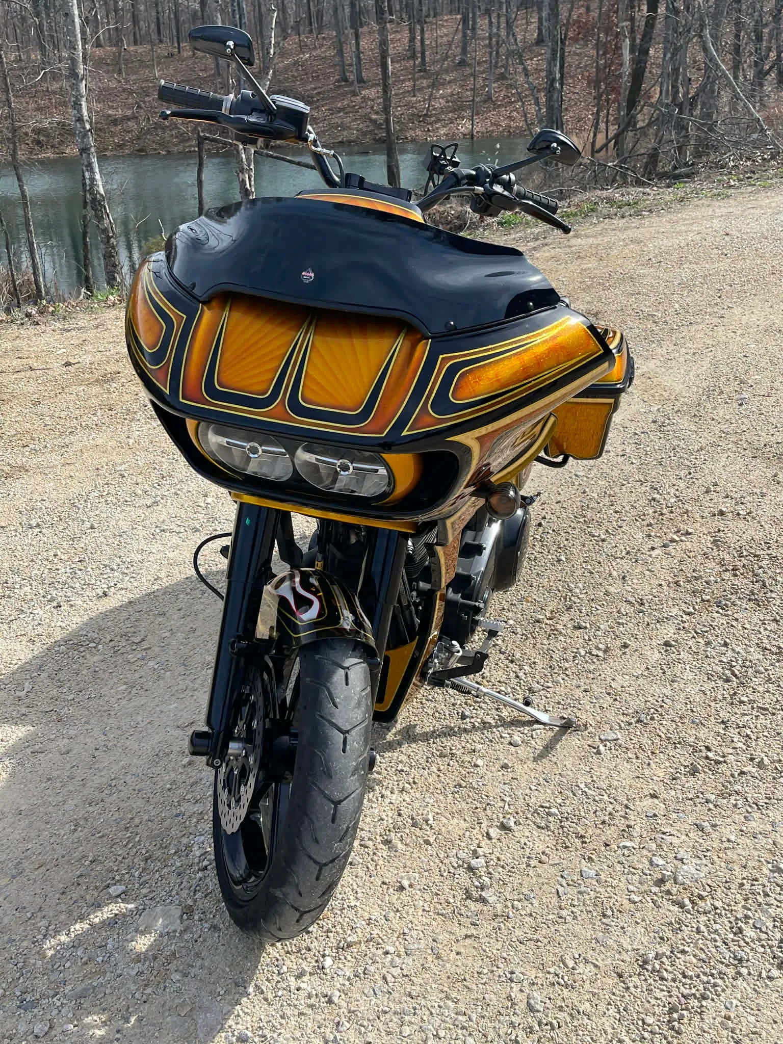 Tamco Paint Lemonade Candy Pearl Basecoat on Harley-Davidson Road Glide