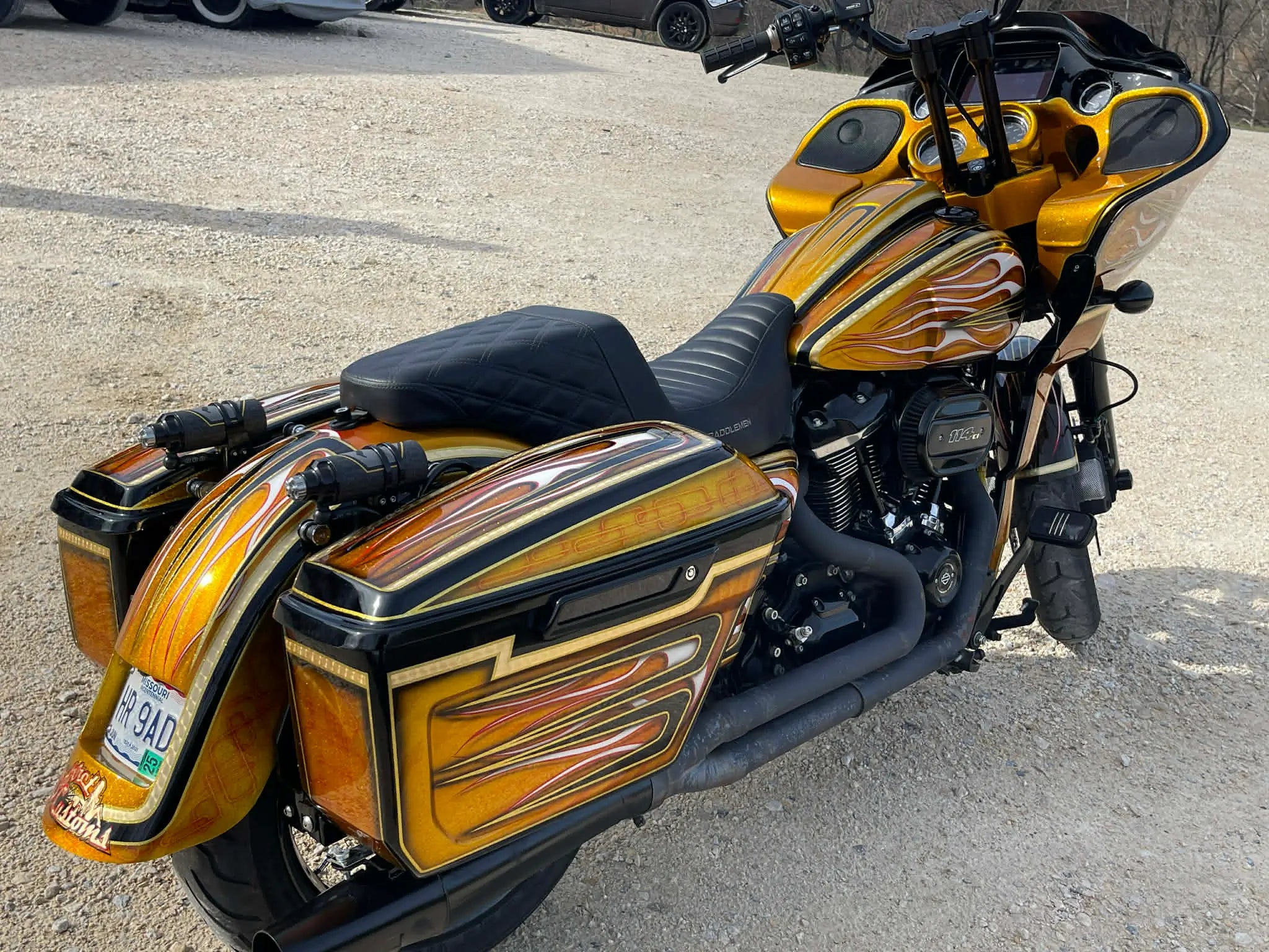 Tamco Paint Lemonade Candy Pearl Basecoat on Harley-Davidson Road Glide