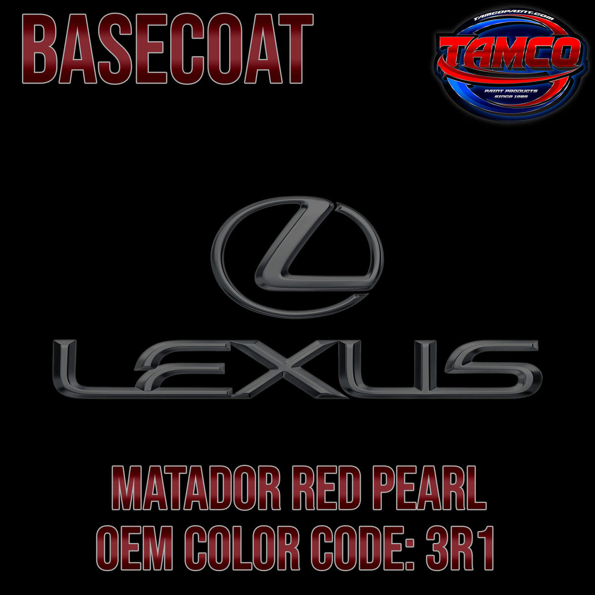 R.CODE　アールコード　スキンケ3点アセット Lexus Matador Red Pearl | 3R1 | 2006-2022 | OEM 2K Tri-Stage Basecoat