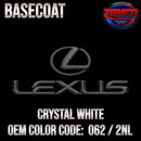Lexus Crystal White Code 062 / 2NL OEM TRI-BASECOAT