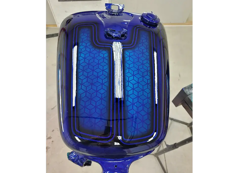 Liberty Blue Motorcycle Tank