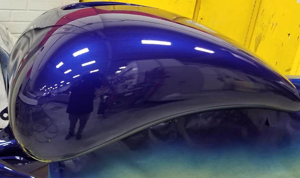 Tamco Paint Liberty Blue on Harley Davidson Street Glide