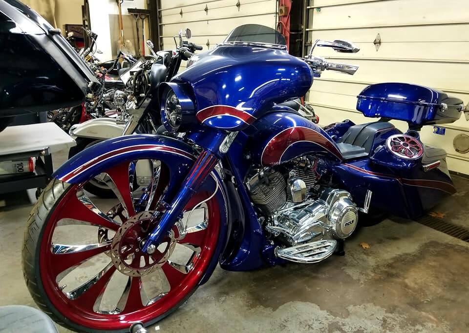 Tamco Paint Liberty Blue on Harley Davidson Street Glide