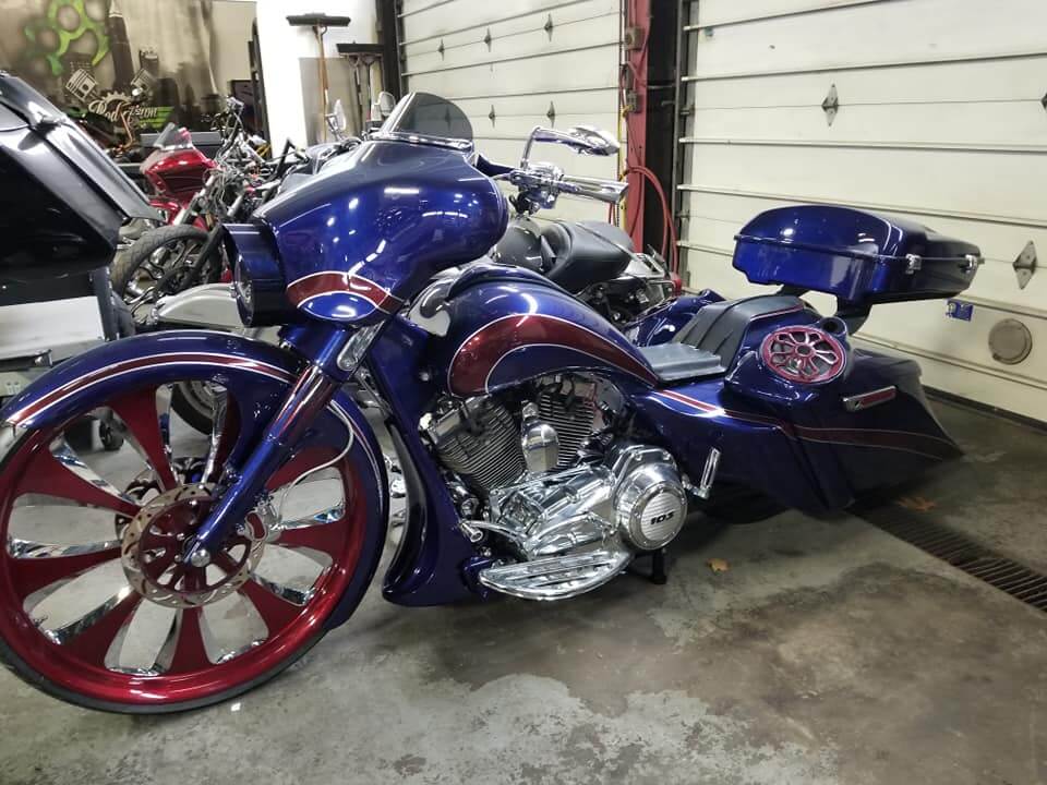 Tamco Paint Liberty Blue on Harley Davidson Street Glide