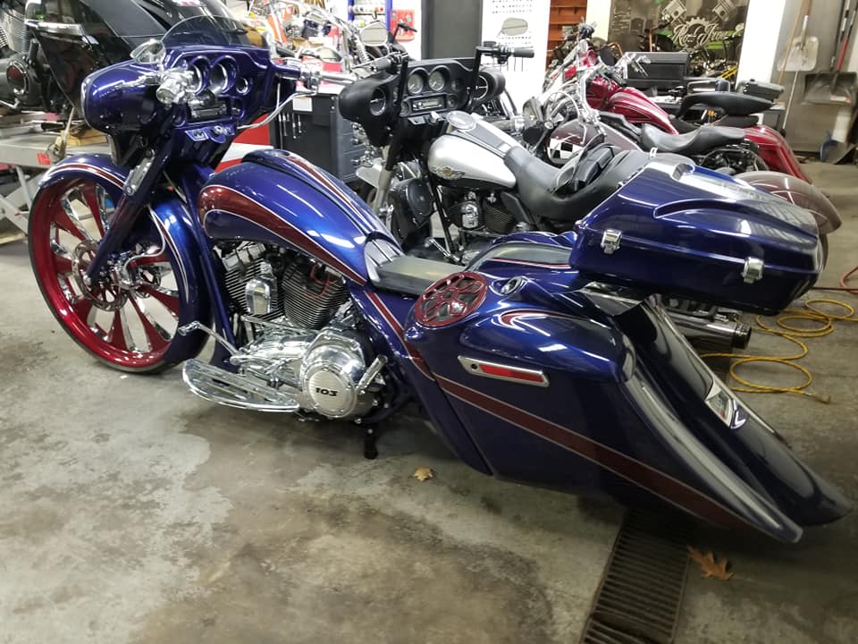 Tamco Paint Liberty Blue on Harley Davidson Street Glide