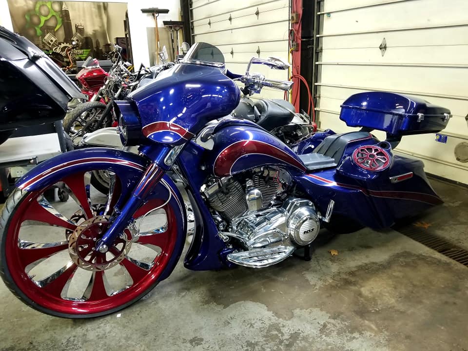 Tamco Paint Liberty Blue on Harley Davidson Street Glide