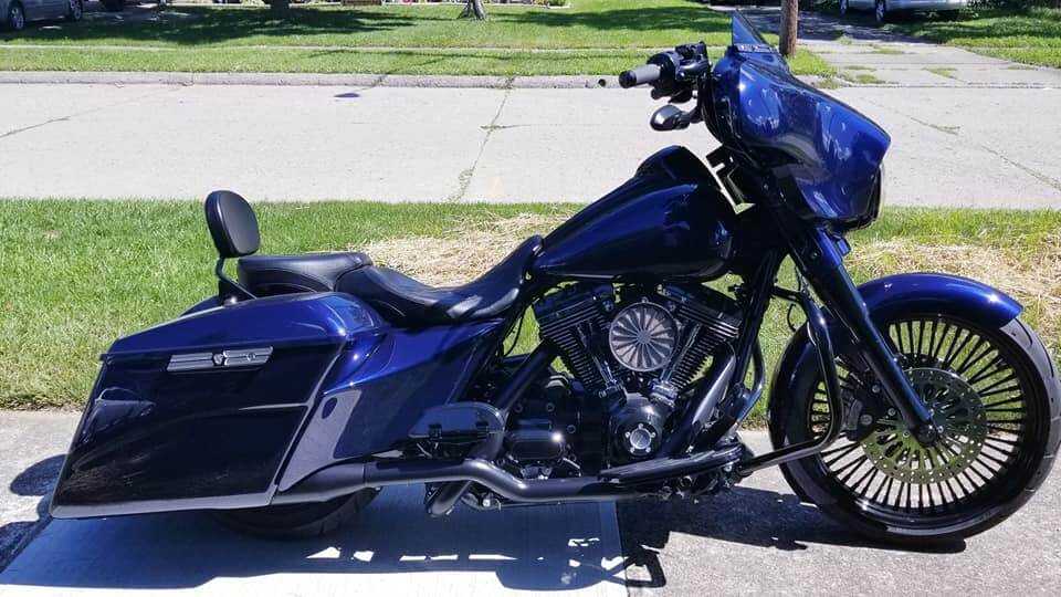 Tamco Paint Liberty Blue on Harley Davidson Motorcycle