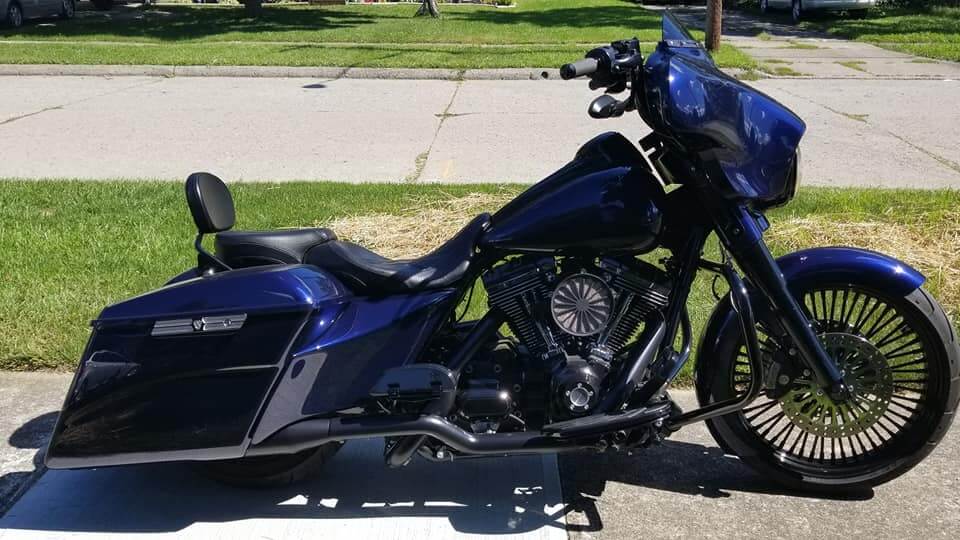 Tamco Paint Liberty Blue on Harley Davidson Motorcycle