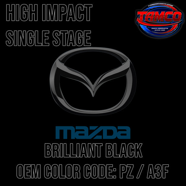 Mazda Brilliant Black | PZ | 1973-2022 | OEM High Impact Series Single Stage