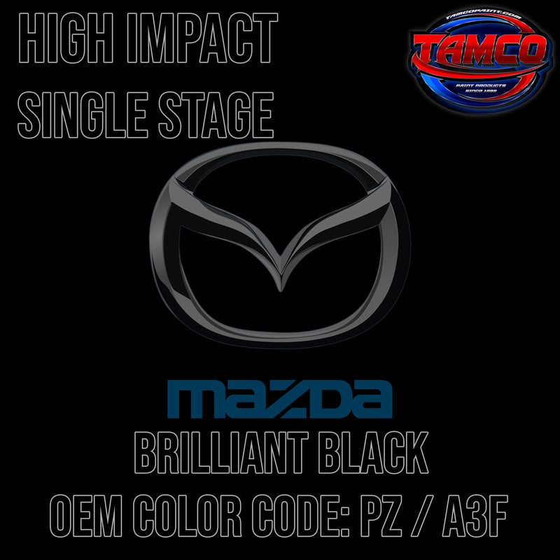 Mazda Brilliant Black | PZ | 1973-2022 | OEM High Impact Series Single Stage