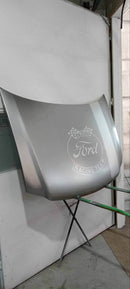 Tamco Paint Mazda Liquid Silver Basecoat in Ford Front Hood