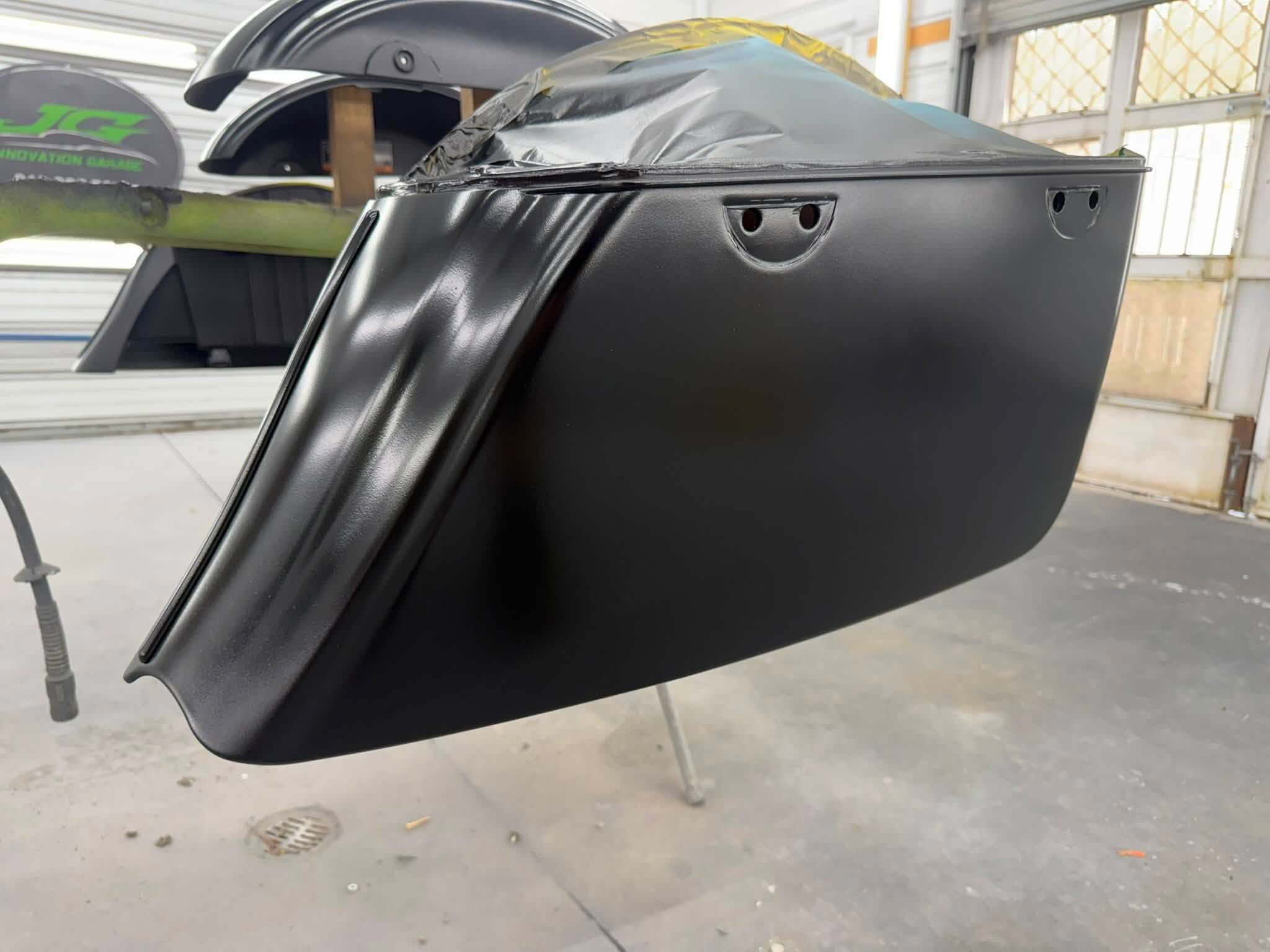 Tamco Paint Murdered Out Black on Motorcycle Parts