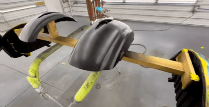Tamco Paint Murdered Out Black on Motorcycle Parts