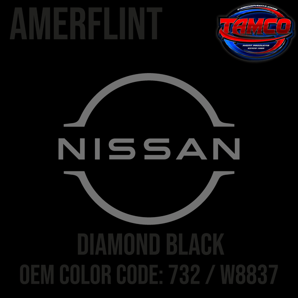 Tamco Paint Nissan Diamond Black OEM Color Code: 732 / W8837 Amerflint