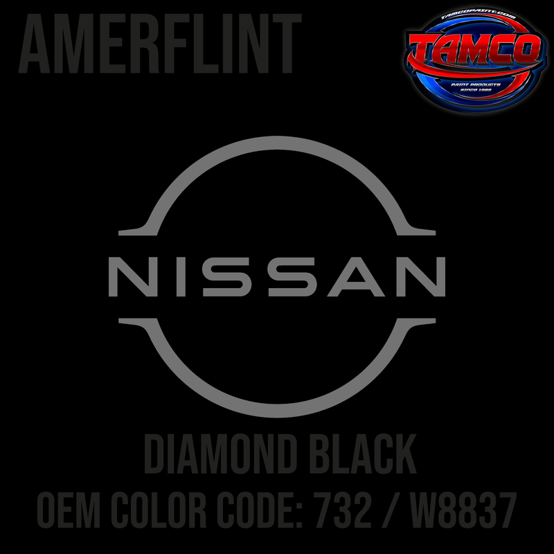 Tamco Paint Nissan Diamond Black OEM Color Code: 732 / W8837 Amerflint