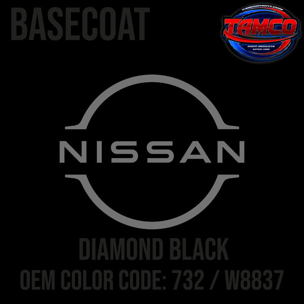 Tamco Paint Nissan Diamond Black OEM Color Code: 732 / W8837 Basecoat