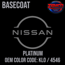 Tamco Paint Nissan Platinum OEM Color Code: KL0 / 4546 Basecoat