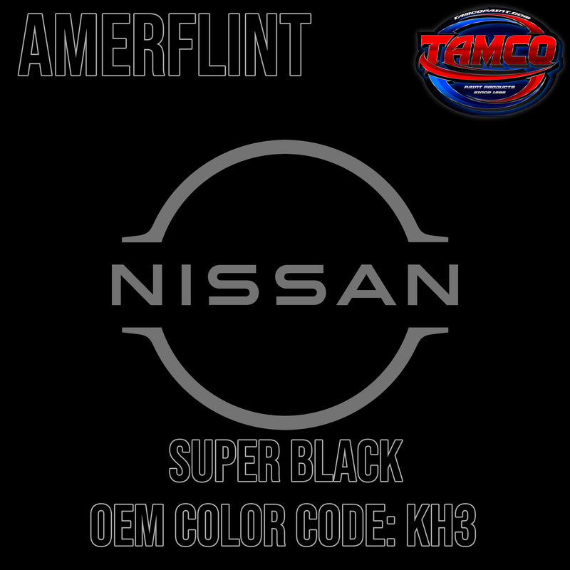 Nissan Super Black | KH3 | 2012 | OEM Amerflint II Series Single Stage