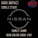 Nissan Sunlit Sand Code EV0 OEM High Impact Single Stage 
