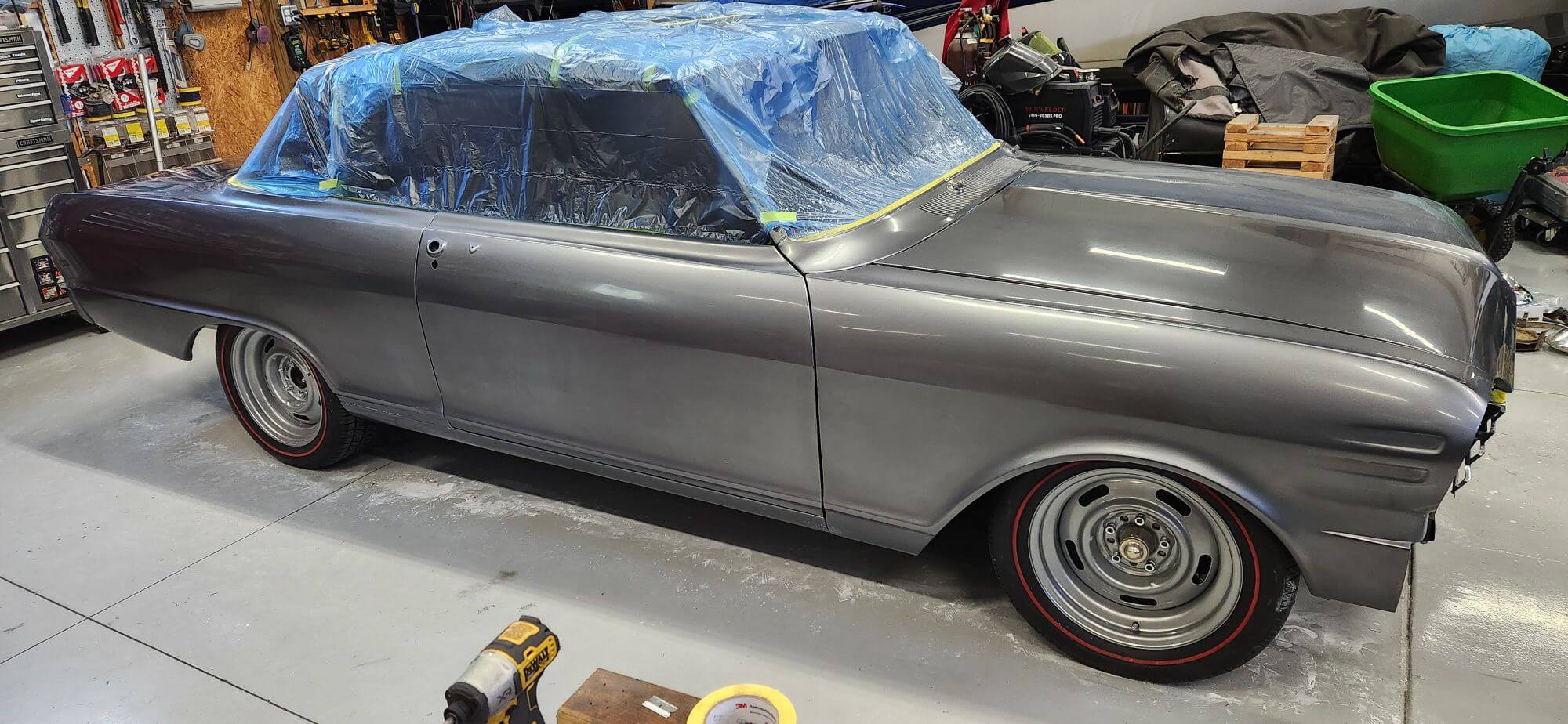Tamco Paint Nissan Gun Metallic on 1963 Chevrolet Nova