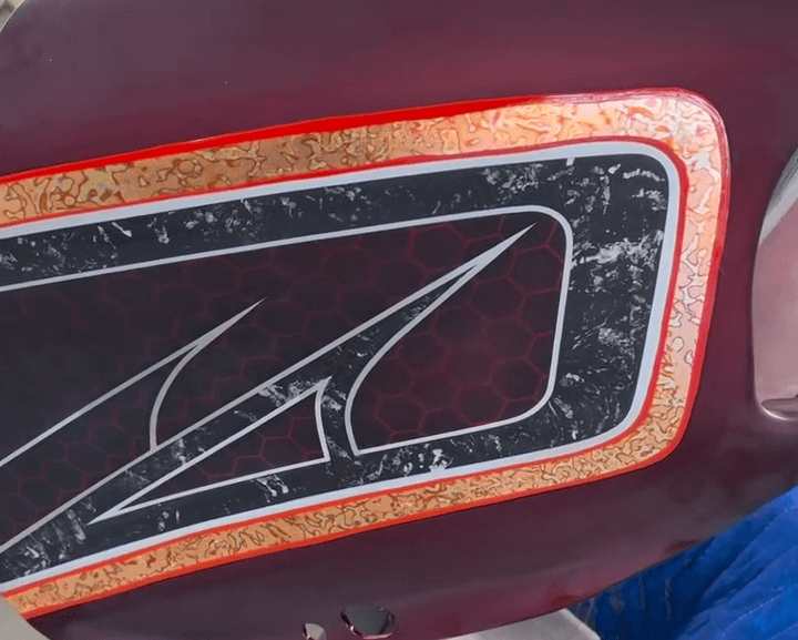 Tamco Paint OG Red CC and Cabernet Candy Pearl Basecoat on Motorcycle parts