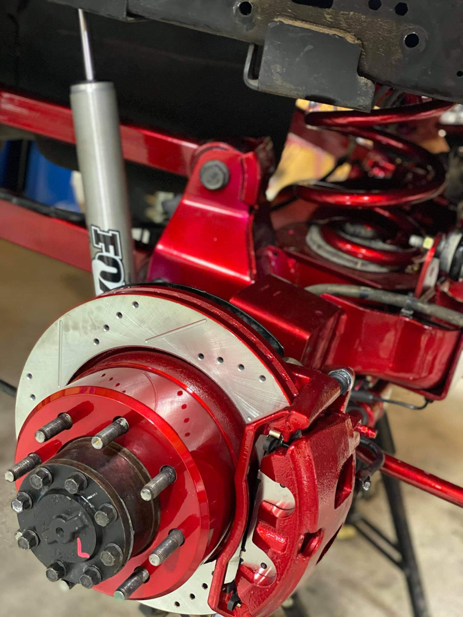 Tamco Paint OG Red Candy Concentrate and Sinister Triple Reboot Blue on Car Parts