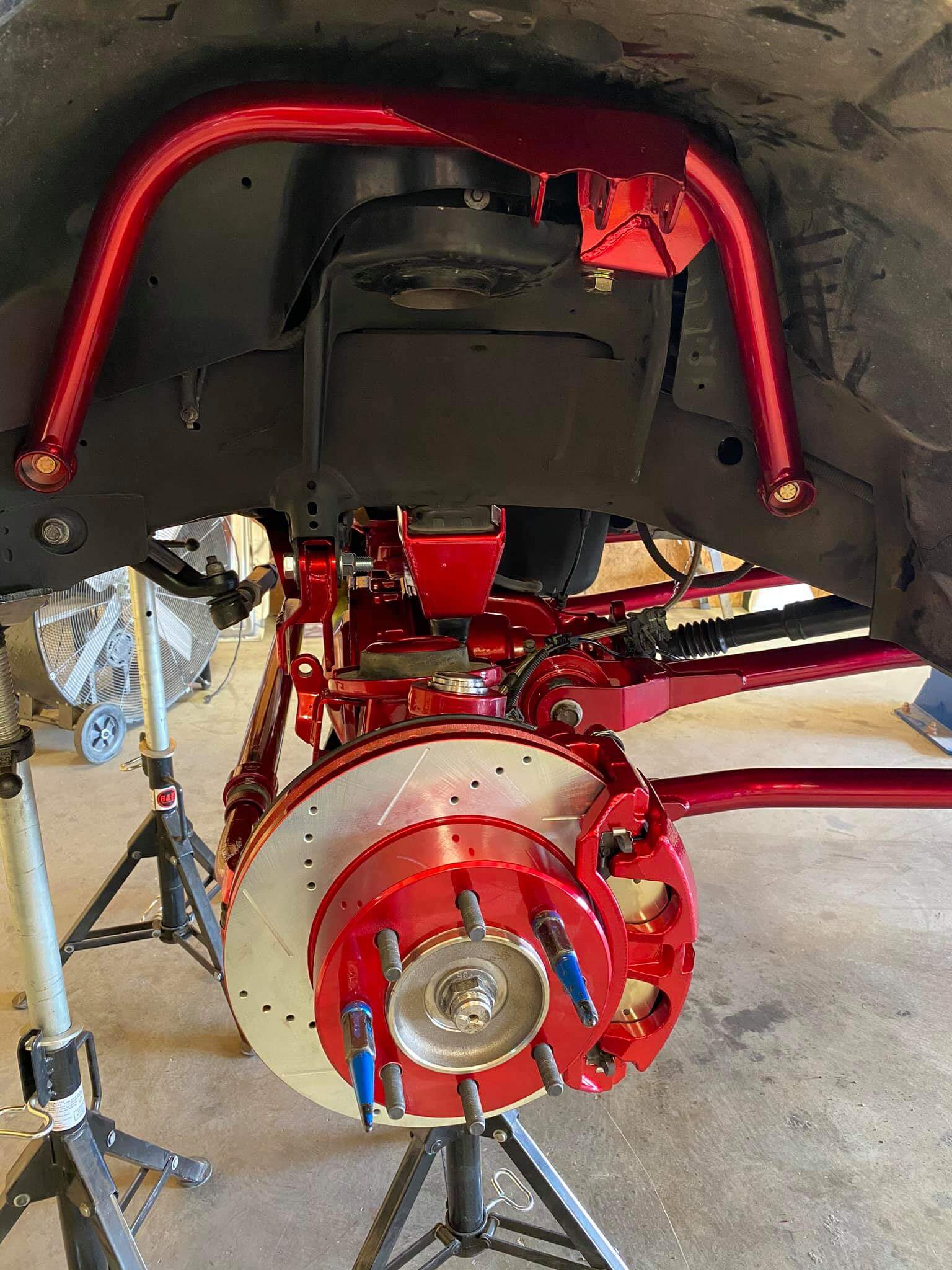 Tamco Paint OG Red Candy Concentrate and Sinister Triple Reboot Blue on Car Parts