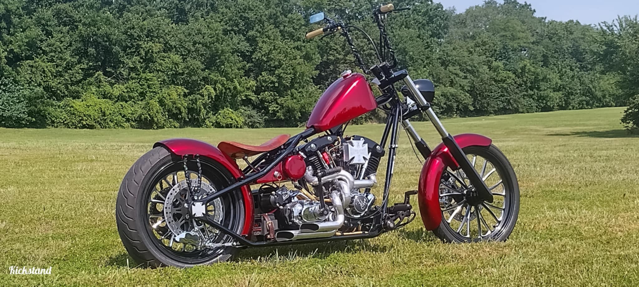 Tamco Paint OG Red Candy Pearl Basecoat on Harley Davidson