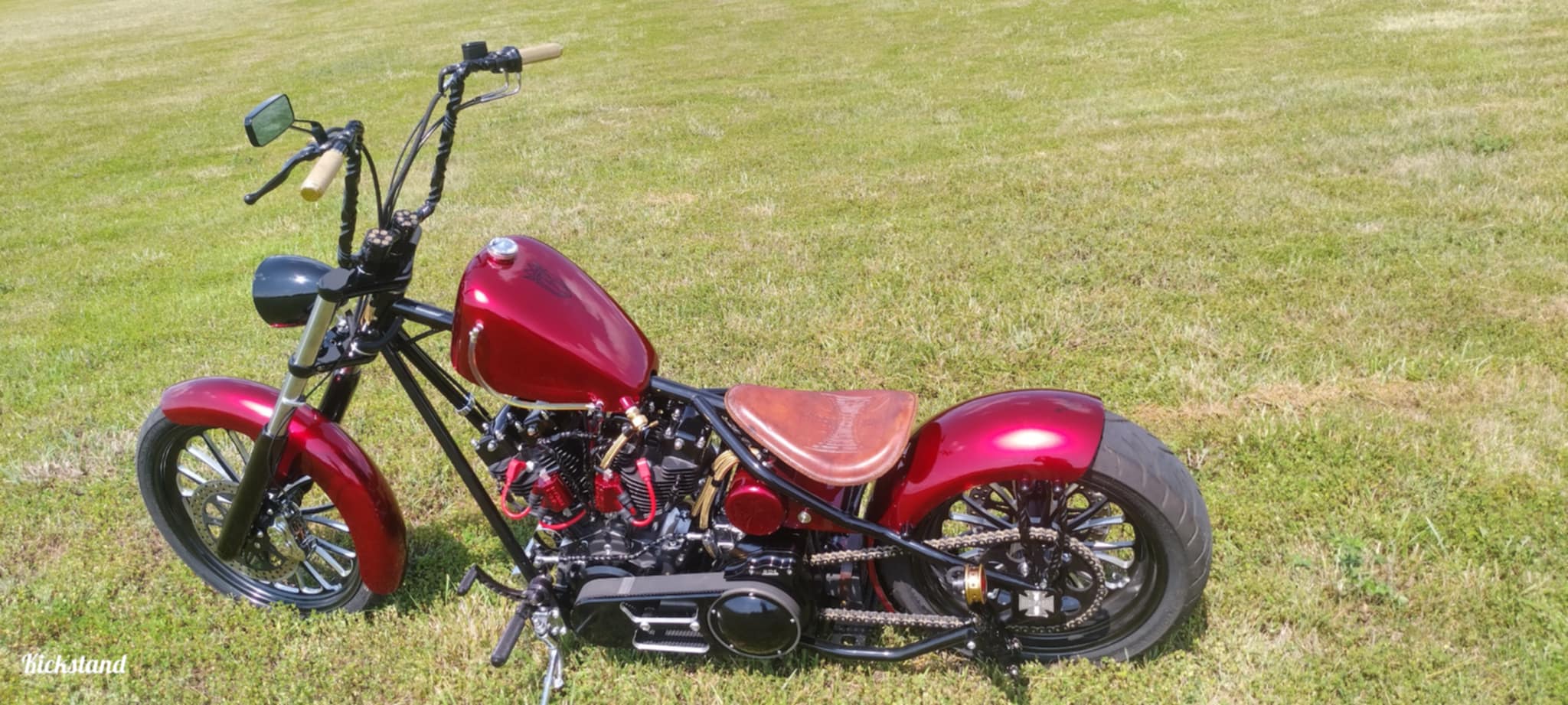 Tamco Paint OG Red Candy Pearl Basecoat on Harley Davidson