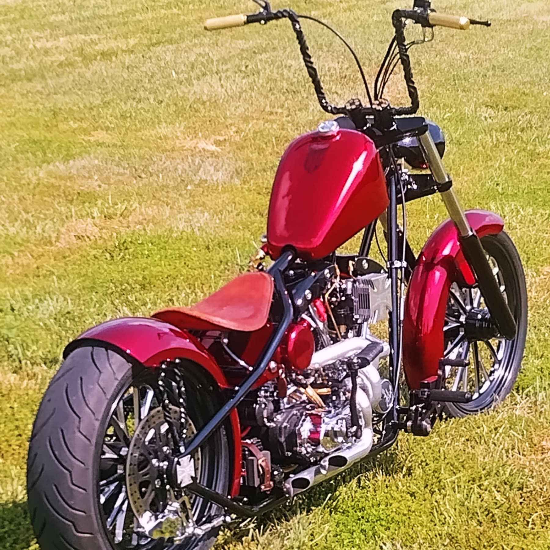 Tamco Paint OG Red Candy Pearl Basecoat on Harley Davidson