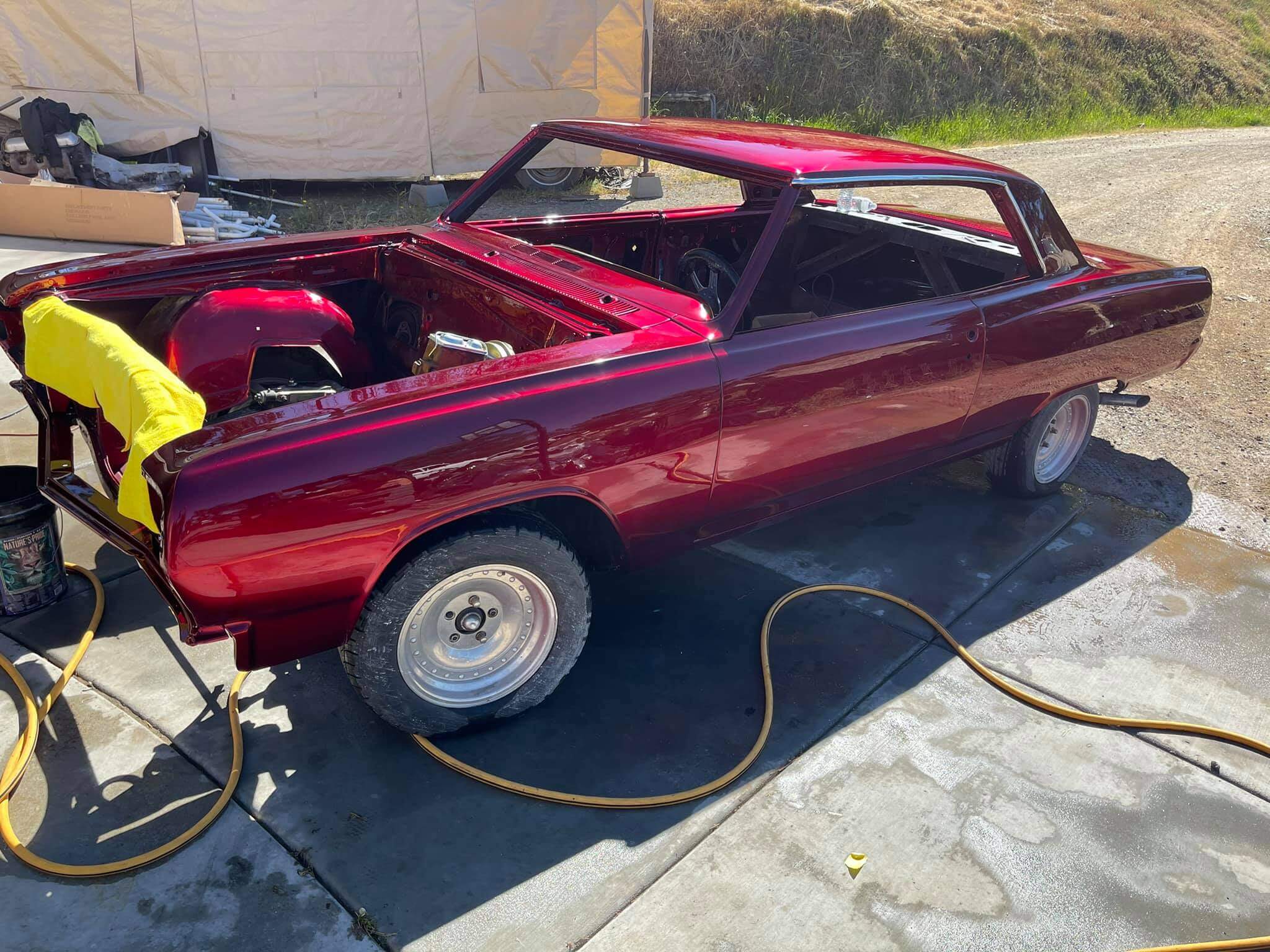 Tamco Paint OG Red Candy Pearl Basecoat on Car