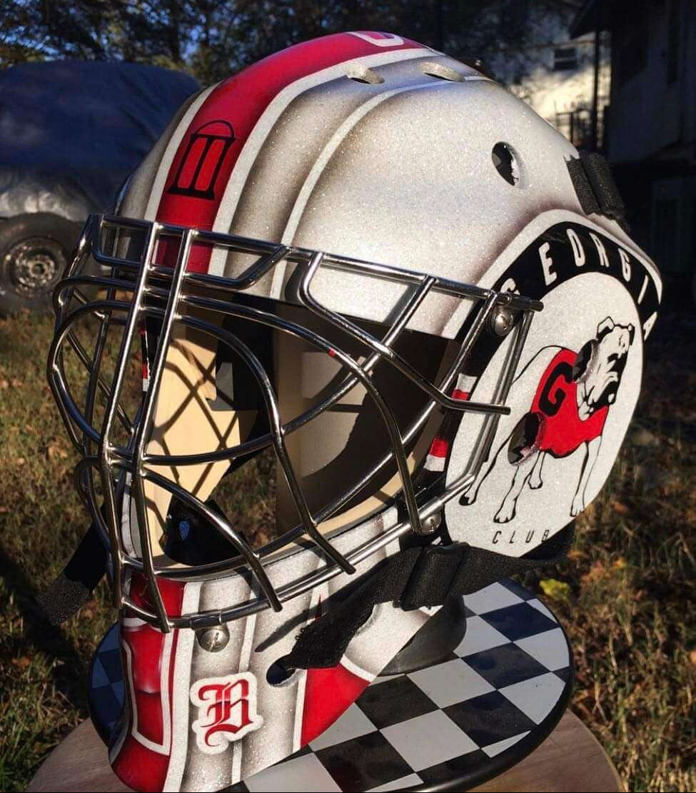 Tamco Paint OG Red Candy Pearl Basecoat on Hockey Helmet