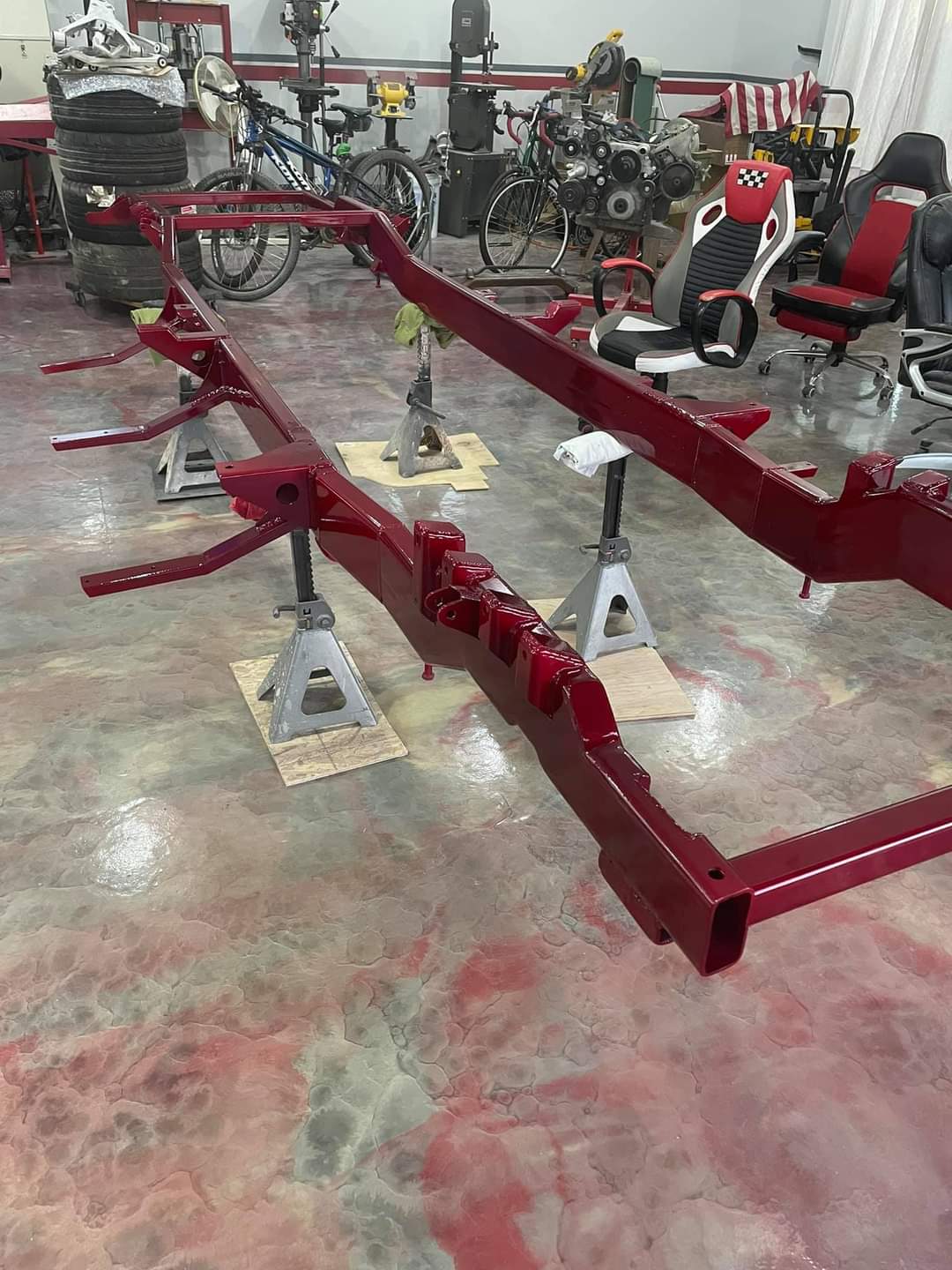 Tamco Paint OG Red Candy Pearl Basecoat on Chassis