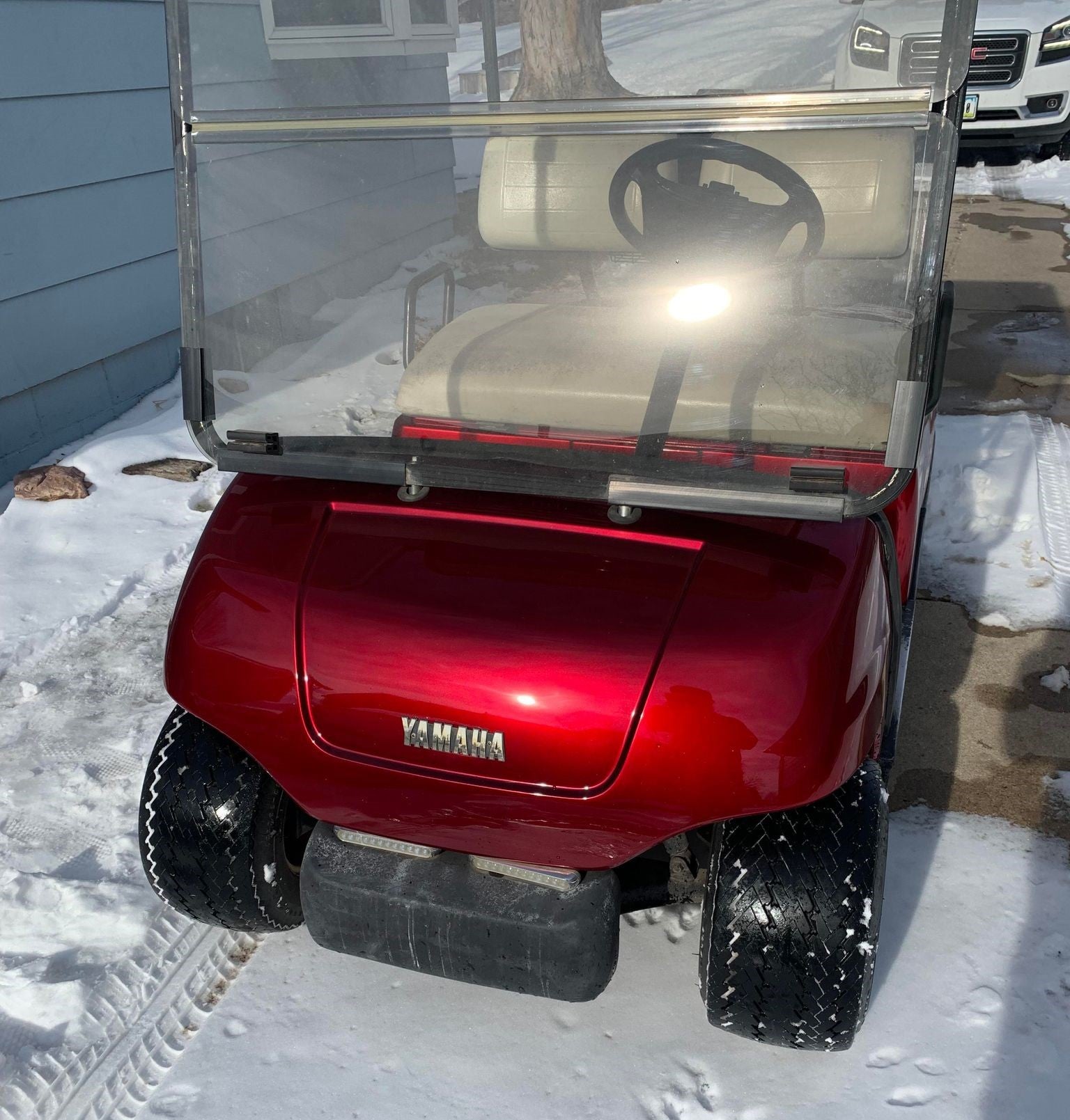 Tamco Paint OG Red Candy Pearl Basecoat on Golf Car