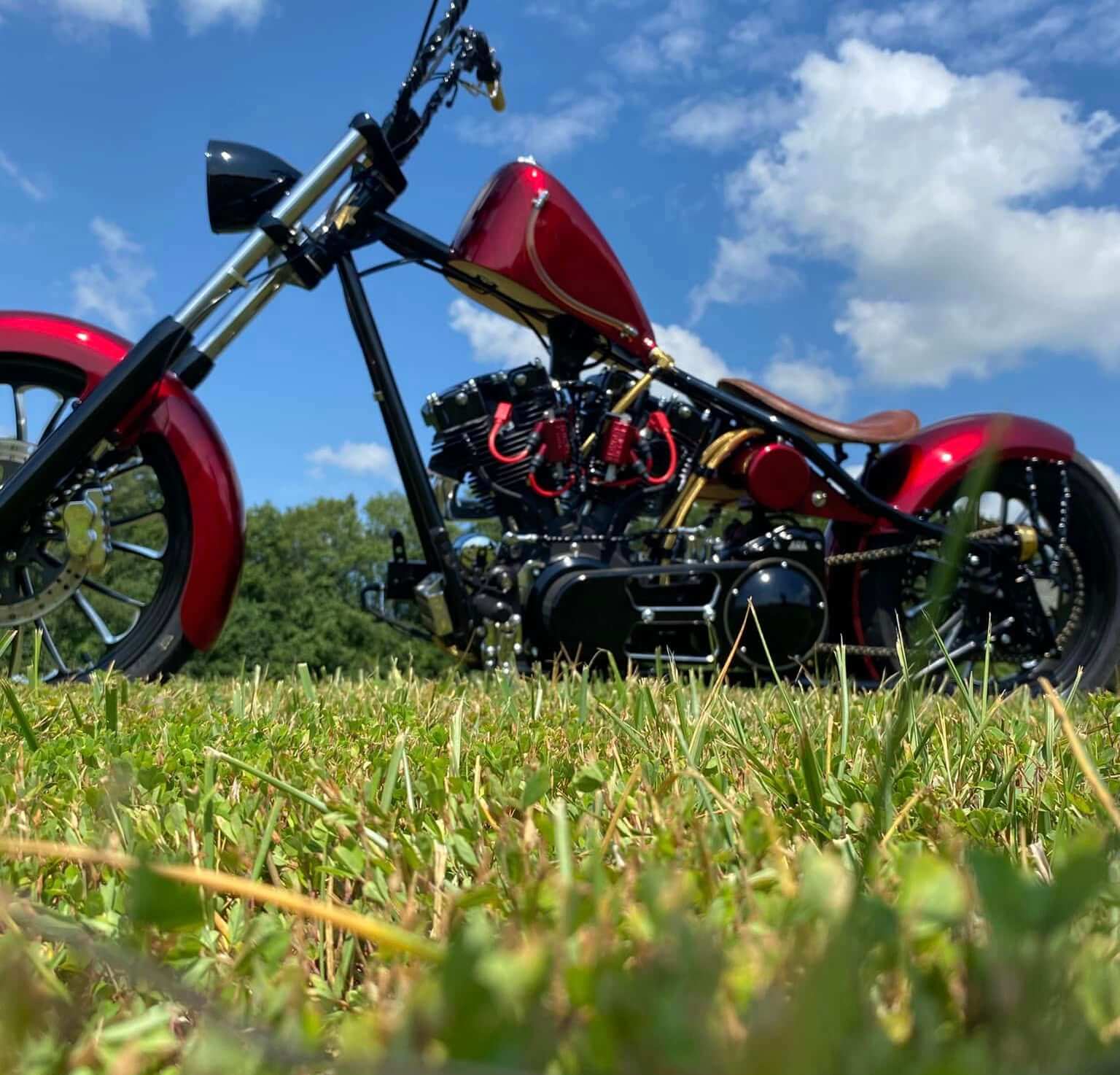 Tamco Paint OG Red Candy Pearl Basecoat in 2012 West Coast Chopper CFL