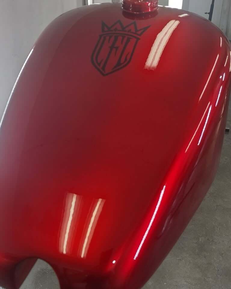Tamco Paint OG Red Candy Pearl Basecoat in 2012 West Coast Chopper CFL