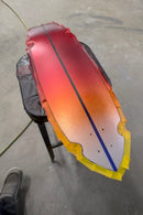 Tamco Paint OG Red & Tamgerine Candy Concentrate on 1980 Skateboard Deck