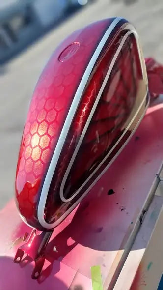 Tamco Paint OG Red Candy Concentrate on Motorcycle Tank
