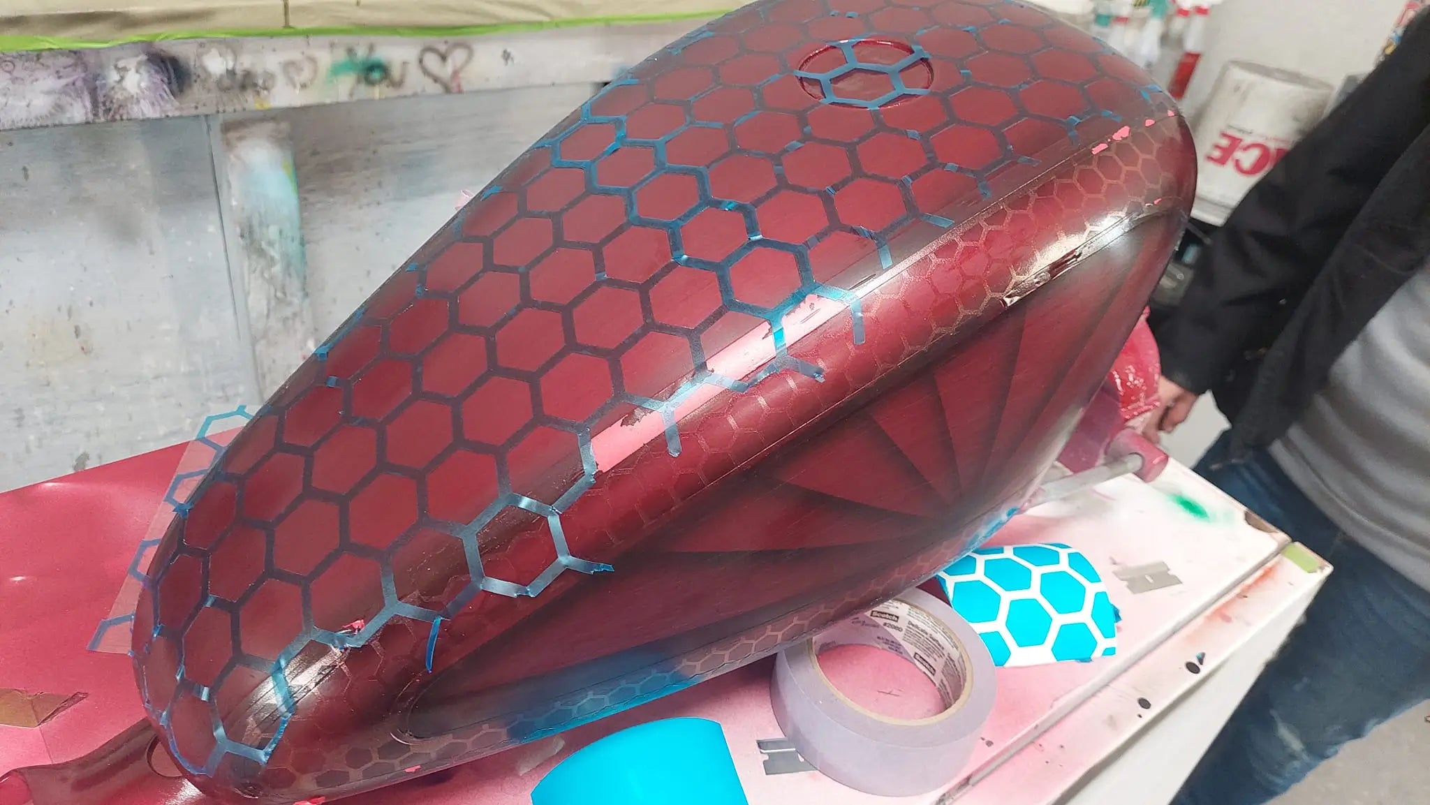 Tamco Paint OG Red Candy Concentrate on Motorcycle Tank